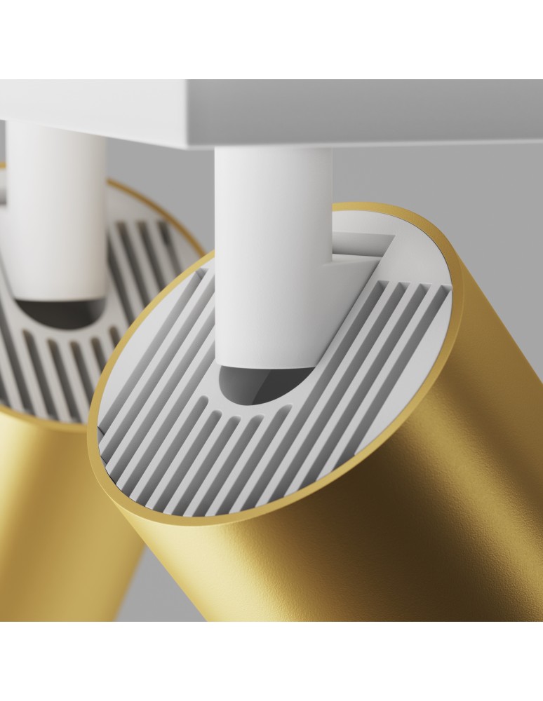 Adjustable ceiling lamps - spots - Maytoni FOCUS S Ceiling Lamp 2xGU10 10W White, Gold Matte C051CL-U-2WMG. - product kolory-swiatla.pl 2