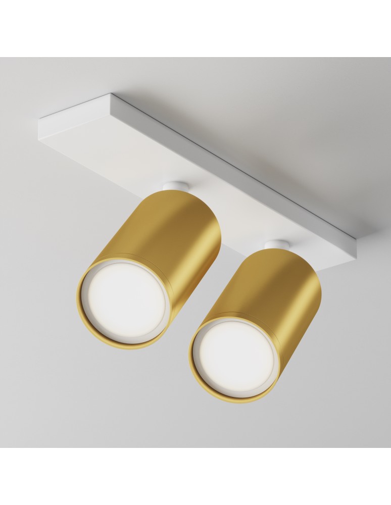 Adjustable ceiling lamps - spots - Maytoni FOCUS S Ceiling Lamp 2xGU10 10W White, Gold Matte C051CL-U-2WMG. - product kolory-swiatla.pl 3