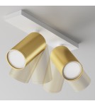 Adjustable ceiling lamps - spots - Maytoni FOCUS S Ceiling Lamp 2xGU10 10W White, Gold Matte C051CL-U-2WMG. - product 4