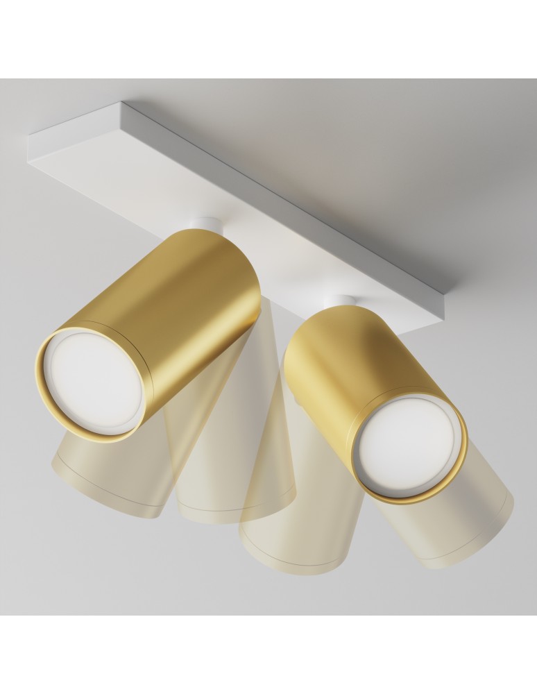 Adjustable ceiling lamps - spots - Maytoni FOCUS S Ceiling Lamp 2xGU10 10W White, Gold Matte C051CL-U-2WMG. - product kolory-swiatla.pl 4