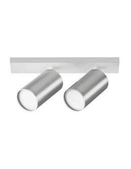 Maytoni FOCUS S Ceiling Lamp 2xGU10 10W White, Silver Matte C051CL-U-2WS