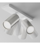 Adjustable ceiling lamps - spots - Maytoni FOCUS S Ceiling Lamp 2xGU10 10W White, Silver Matte C051CL-U-2WS - product 4