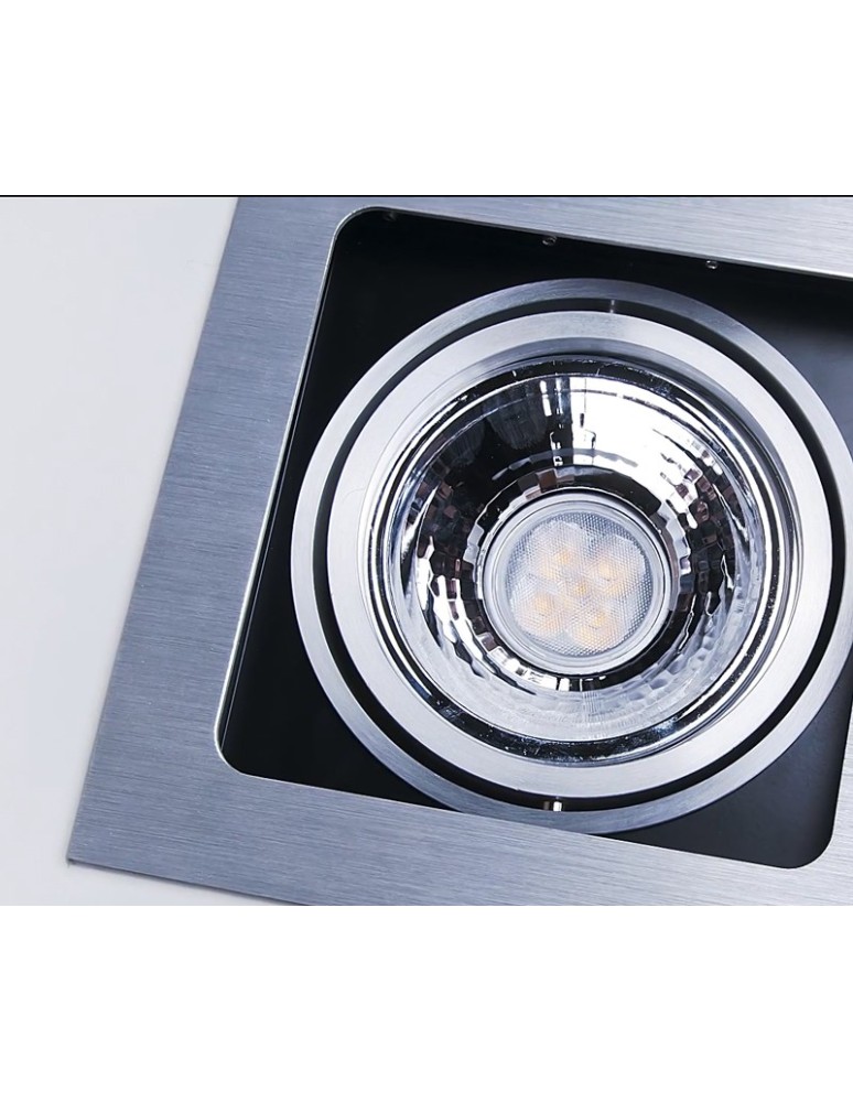 Flush-mounted directional lights - Azzardo SISTO 1 ALUMINIUM 1xES111 Recessed Aluminum AZ0793 - product kolory-swiatla.pl 3
