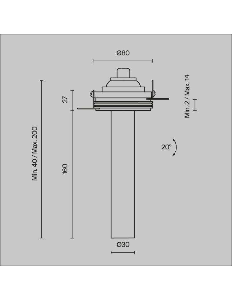 Recessed ceiling spotlights - Maytoni Focus T LED Flush Mounted Spotlight 7W 460lm 3000K White C140TRS-L200-7W3K-W. - product kolory-swiatla.pl 7