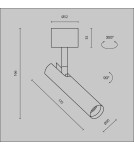 Adjustable ceiling lamps - spots - Maytoni Focus T LED Ceiling Lamp 6W 290lm 3000K White C141CL-L125-6W3K-W. - product 6
