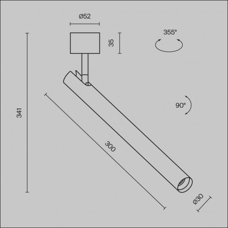 Maytoni Focus T Lampa Sufitowa LED 6W 290lm 3000K Biały C141CL-L300-6W3K-W