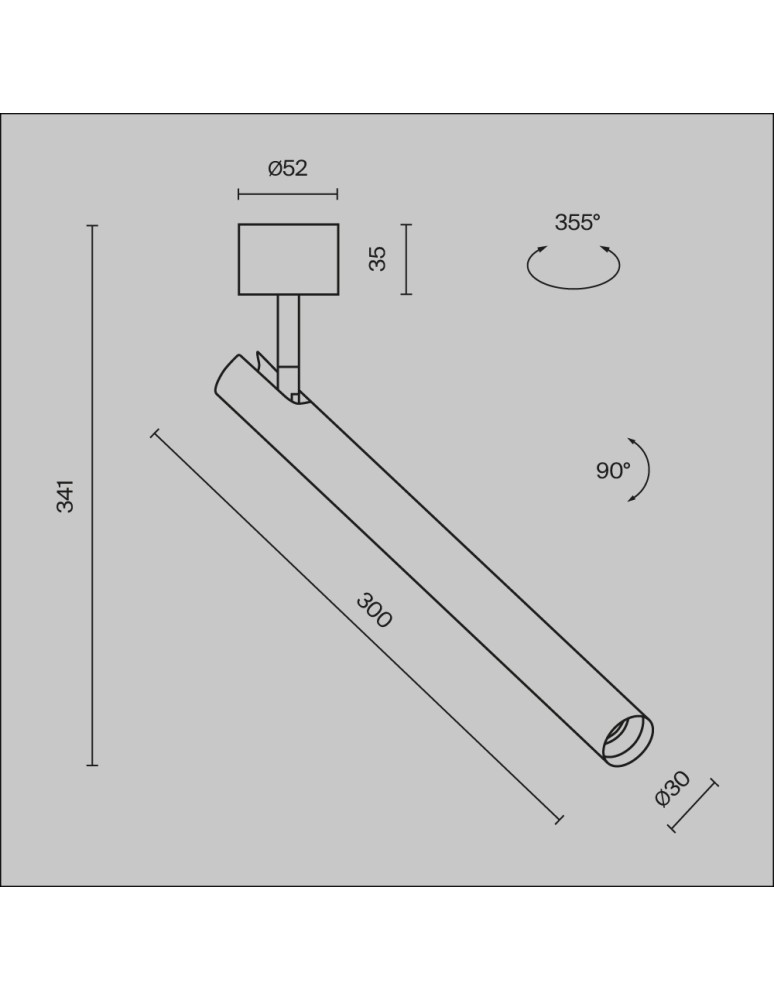 Adjustable ceiling lamps - spots - Maytoni Focus T LED Ceiling Lamp 6W 290lm 3000K White C141CL-L300-6W3K-W. - product kolory-swiatla.pl 6