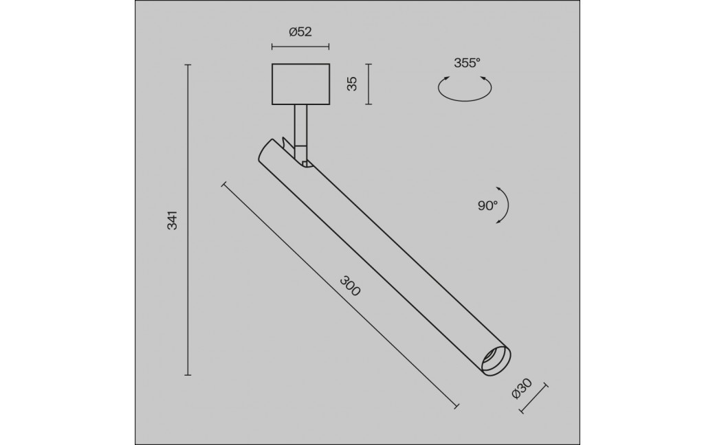 Maytoni Focus T Lampa Sufitowa LED 6W 290lm 3000K Biały C141CL-L300-6W3K-W