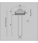 Recessed ceiling spotlights - Maytoni Focus T LED Flush Mounted Spotlight 7W 460lm 3000K Black C140TRS-L200-7W3K-B - product 7