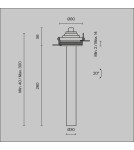 Recessed ceiling spotlights - Maytoni Focus T LED Flush Mounted Spotlight 7W 460lm 3000K Black C140TRS-L300-7W3K-B - product 7