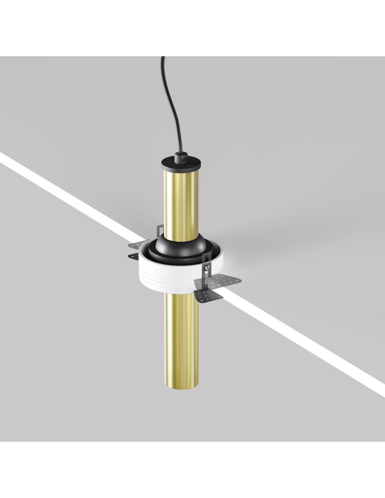 Recessed ceiling spotlights - Maytoni Focus T LED Flush Mounted Spotlight 7W 460lm 3000K Black and brass C140TRS-L200-7W3K-BBS - product kolory-swiatla.pl 5