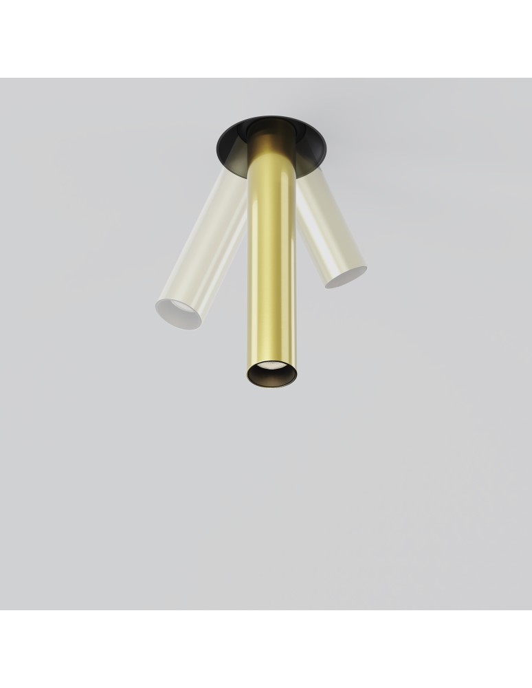 Recessed ceiling spotlights - Maytoni Focus T LED Flush Mounted Spotlight 7W 460lm 3000K Black and brass C140TRS-L200-7W3K-BBS - product kolory-swiatla.pl 6