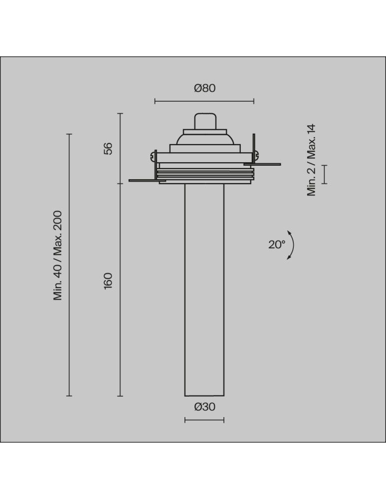 Recessed ceiling spotlights - Maytoni Focus T LED Flush Mounted Spotlight 7W 460lm 3000K Black and brass C140TRS-L200-7W3K-BBS - product kolory-swiatla.pl 7