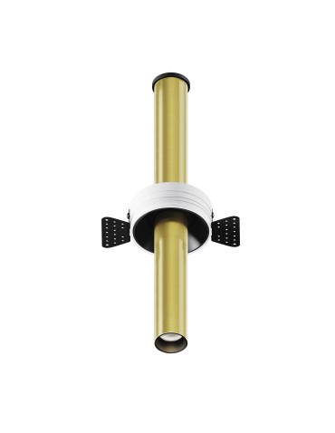 Maytoni Focus T LED Flush Mounted Spotlight 7W 460lm 3000K Black and brass C140TRS-L300-7W3K-BBS