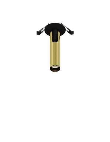 Maytoni Focus T LED Flush Mounted Spotlight 6W 280lm 3000K Black and brass C141RS-L125-6W3K-BBS