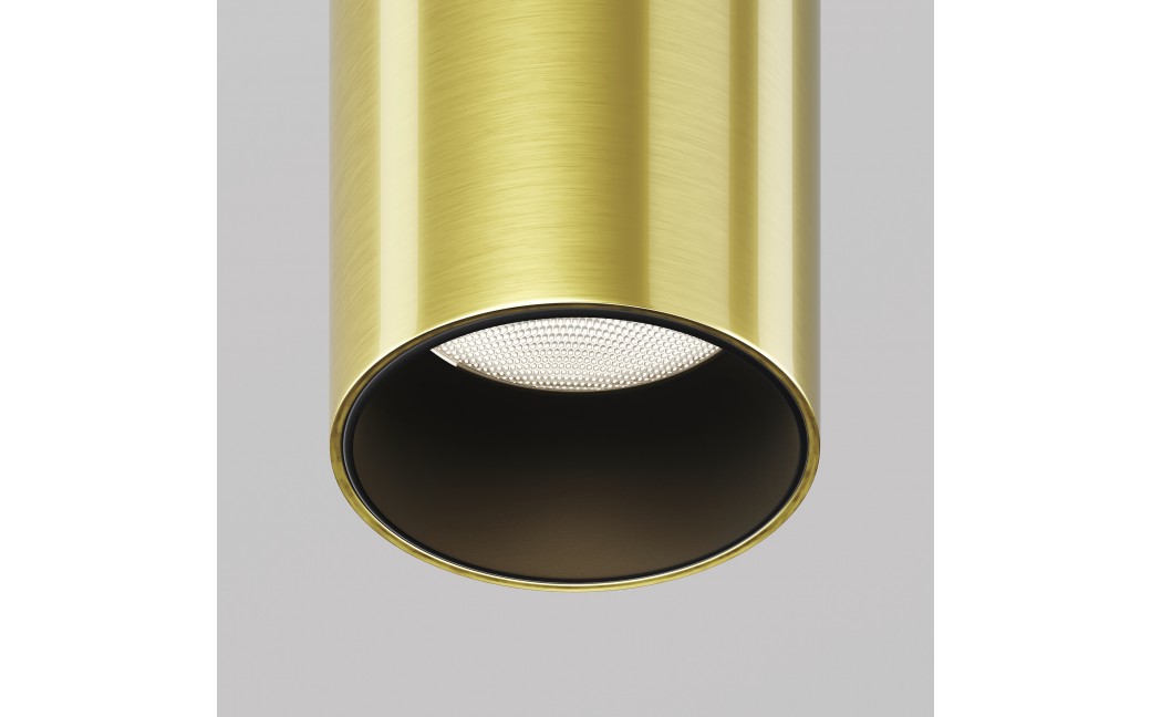 Maytoni Focus T Reflektor Podtynkowy LED 6W 280lm 3000K Black and brass C141RS-L125-6W3K-BBS