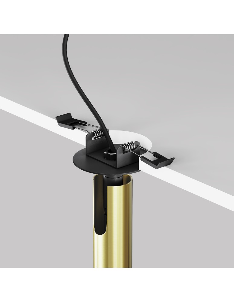Recessed ceiling spotlights - Maytoni Focus T LED Flush Mounted Spotlight 6W 280lm 3000K Black and brass C141RS-L125-6W3K-BBS - product kolory-swiatla.pl 5