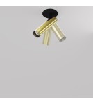 Recessed ceiling spotlights - Maytoni Focus T LED Flush Mounted Spotlight 6W 280lm 3000K Black and brass C141RS-L125-6W3K-BBS - product 6