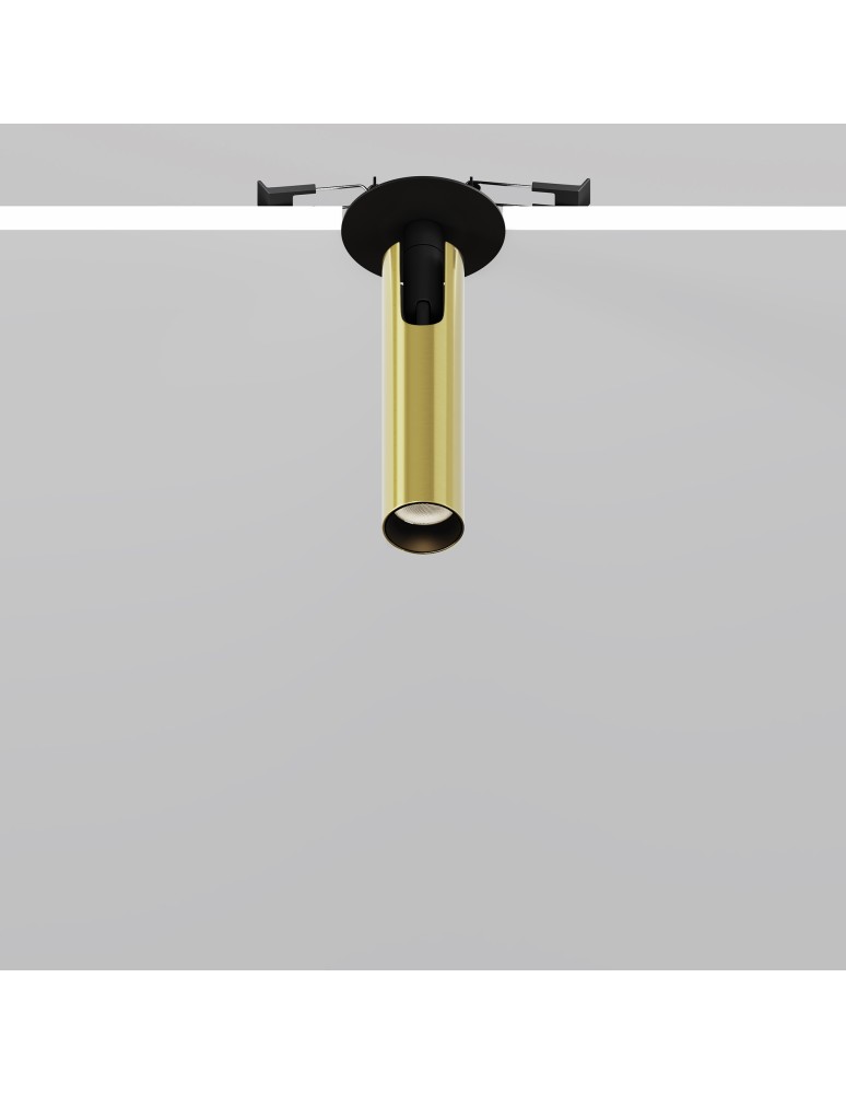 Recessed ceiling spotlights - Maytoni Focus T LED Flush Mounted Spotlight 6W 280lm 3000K Black and brass C141RS-L125-6W3K-BBS - product kolory-swiatla.pl 7
