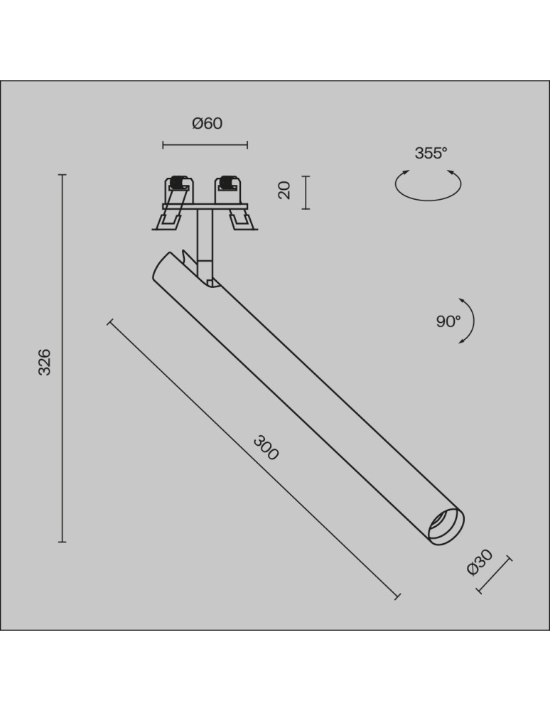 Recessed ceiling spotlights - Maytoni Focus T LED Flush Mounted Spotlight 6W 270lm 3000K Black C141RS-L300-6W3K-B. - product kolory-swiatla.pl 8
