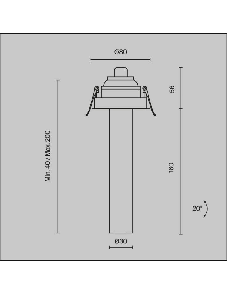 Recessed ceiling spotlights - Maytoni Focus T LED Flush Mounted Spotlight 7W 460lm 3000K White C140RS-L200-7W3K-W. - product kolory-swiatla.pl 8