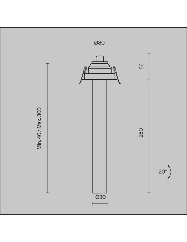 Recessed ceiling spotlights - Maytoni Focus T LED Flush Mounted Spotlight 7W 460lm 3000K White C140RS-L300-7W3K-W. - product kolory-swiatla.pl 8