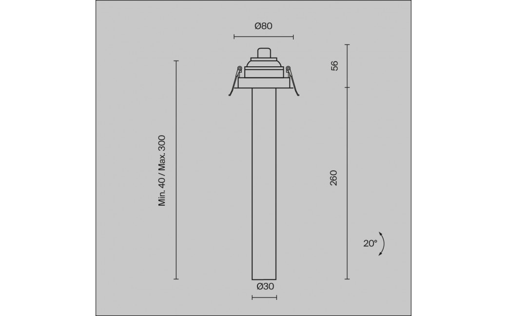 Maytoni Focus T Reflektor Podtynkowy LED 7W 460lm 3000K Biały C140RS-L300-7W3K-W