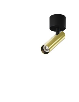 Maytoni Focus T LED 6W 290lm 3000K Black and brass ceiling lamp C141CL-L125-6W3K-BBS