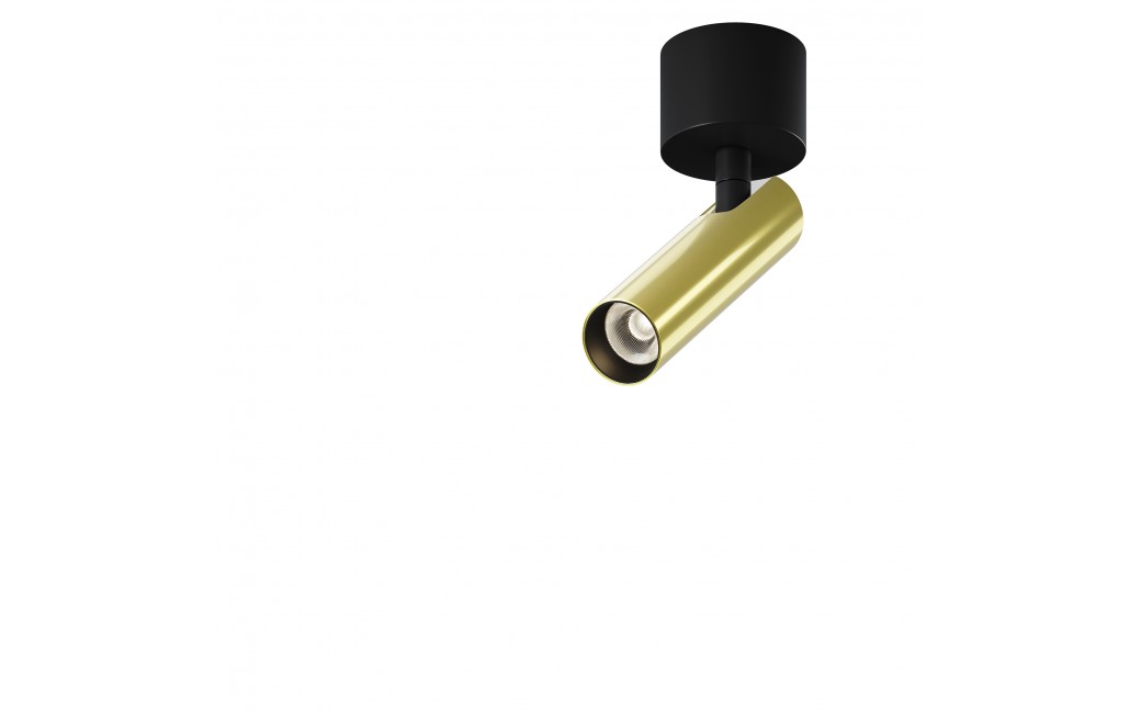 Maytoni Focus T Lampa Sufitowa LED 6W 290lm 3000K Black and brass C141CL-L125-6W3K-BBS