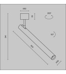 Adjustable ceiling lamps - spots - Maytoni Focus T LED Ceiling Lamp 6W 270lm 3000K Black C141CL-L300-6W3K-B. - product 6
