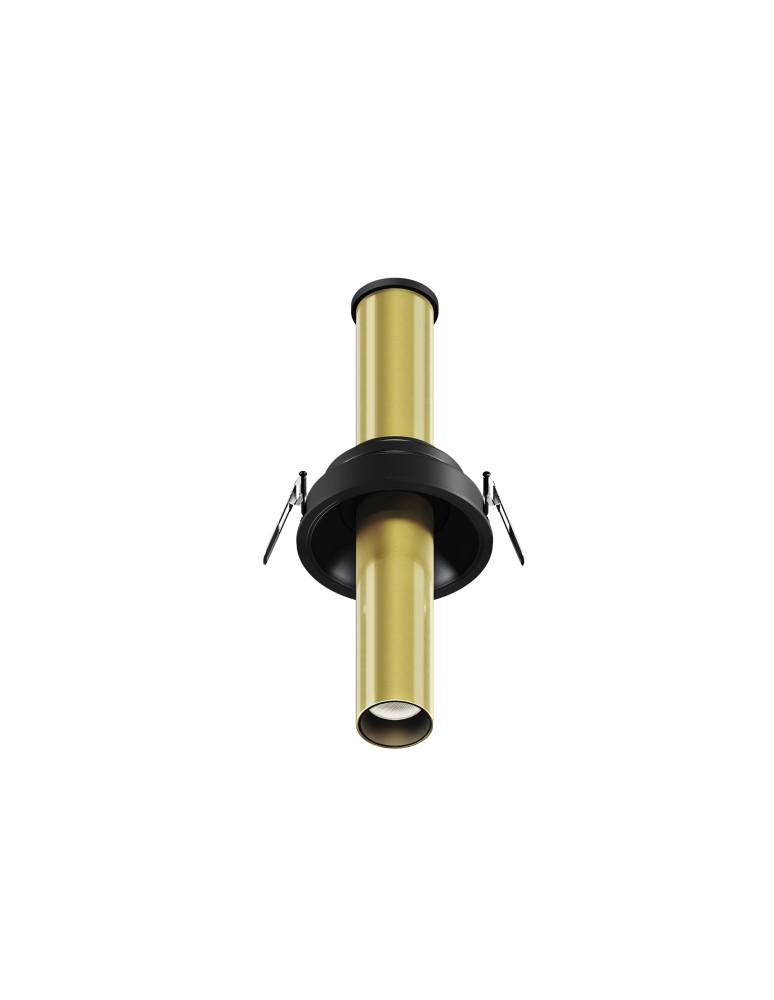 Recessed ceiling spotlights - Maytoni Focus T LED Flush Mounted Spotlight 7W 460lm 3000K Black and brass C140RS-L200-7W3K-BBS - product kolory-swiatla.pl 1