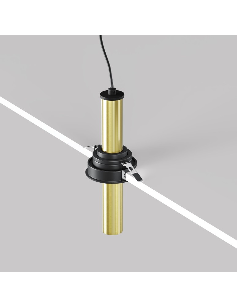 Recessed ceiling spotlights - Maytoni Focus T LED Flush Mounted Spotlight 7W 460lm 3000K Black and brass C140RS-L200-7W3K-BBS - product kolory-swiatla.pl 5