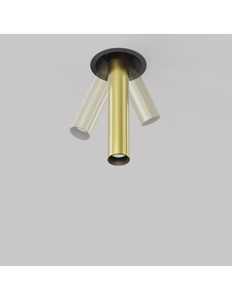 Recessed ceiling spotlights - Maytoni Focus T LED Flush Mounted Spotlight 7W 460lm 3000K Black and brass C140RS-L200-7W3K-BBS - product kolory-swiatla.pl 6