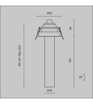 Recessed ceiling spotlights - Maytoni Focus T LED Flush Mounted Spotlight 7W 460lm 3000K Black and brass C140RS-L200-7W3K-BBS - product 8