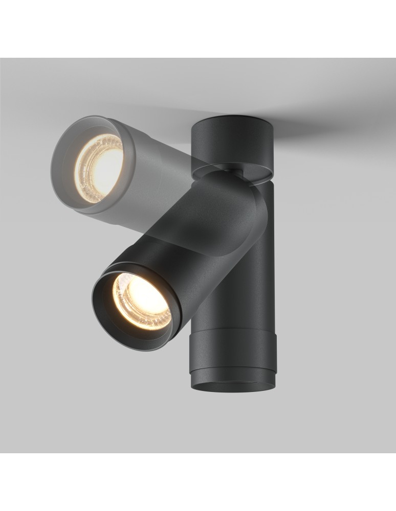 Adjustable ceiling lamps - spots - Maytoni Focus Zoom LED Ceiling Lamp 12W 790lm 3000K Black C055CL-L12W3K-Z-B. - product kolory-swiatla.pl 6