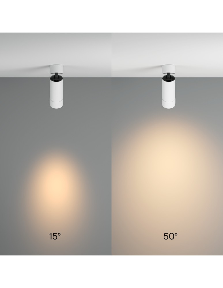 Adjustable ceiling lamps - spots - Maytoni Focus Zoom LED Ceiling Lamp 12W 850lm 3000K White C055CL-L12W3K-Z-W. - product kolory-swiatla.pl 3