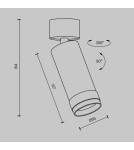 Adjustable ceiling lamps - spots - Maytoni Focus Zoom LED Ceiling Lamp 12W 850lm 3000K White C055CL-L12W3K-Z-W. - product 6