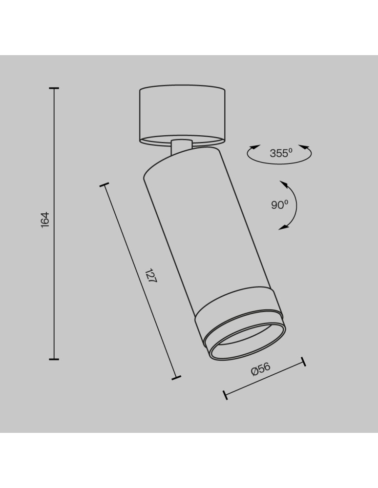 Adjustable ceiling lamps - spots - Maytoni Focus Zoom LED Ceiling Lamp 12W 850lm 3000K White C055CL-L12W3K-Z-W. - product kolory-swiatla.pl 6