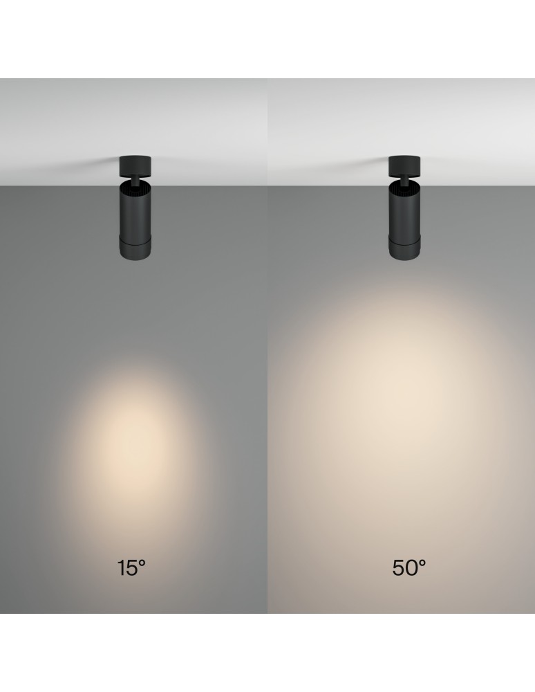 Adjustable ceiling lamps - spots - Maytoni Focus Zoom LED Ceiling Lamp 12W 890lm 4000K Black C055CL-L12W4K-Z-B. - product kolory-swiatla.pl 3