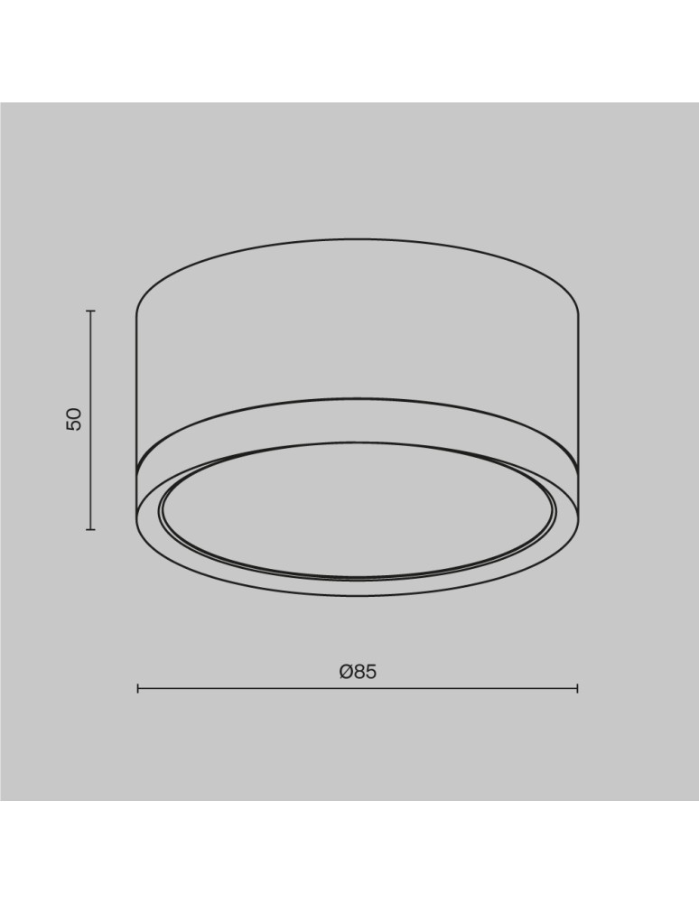 Ceiling luminaires for replaceable light source - Maytoni Hoop Ceiling Lamp 1xGX53 15W Black C086CL-GX53-SRD-B - product kolory-swiatla.pl 5