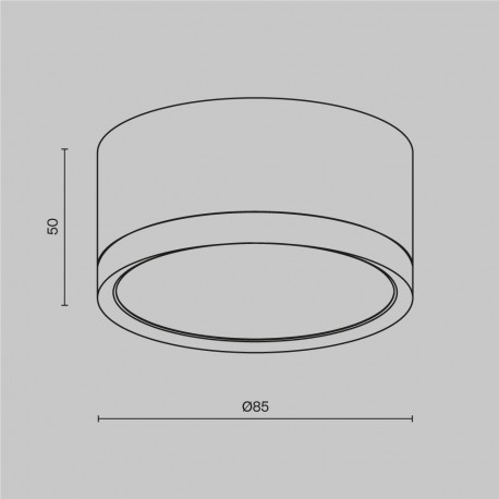 Maytoni Hoop Lampa Sufitowa 1xGX53 15W Black C086CL-GX53-SRD-B