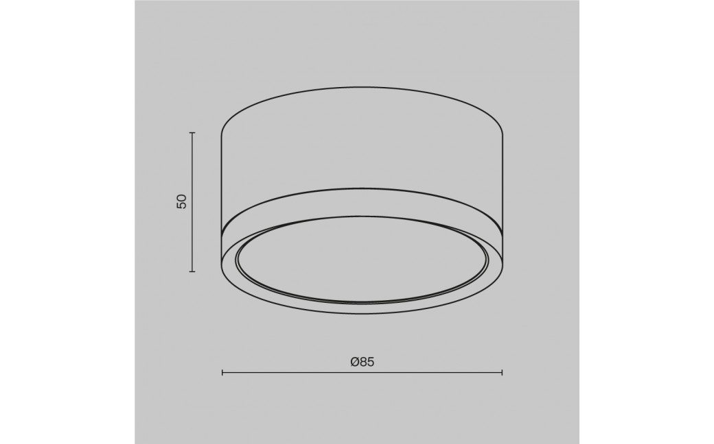 Maytoni Hoop Lampa Sufitowa 1xGX53 15W Black C086CL-GX53-SRD-B