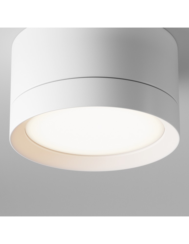 Ceiling luminaires for replaceable light source - Maytoni Hoop Ceiling Lamp 1xGX53 15W White C086CL-GX53-SRD-W. - product kolory-swiatla.pl 3