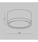 Ceiling luminaires for replaceable light source - Maytoni Hoop Ceiling Lamp 1xGX53 15W White C086CL-GX53-SRD-W. - product 6