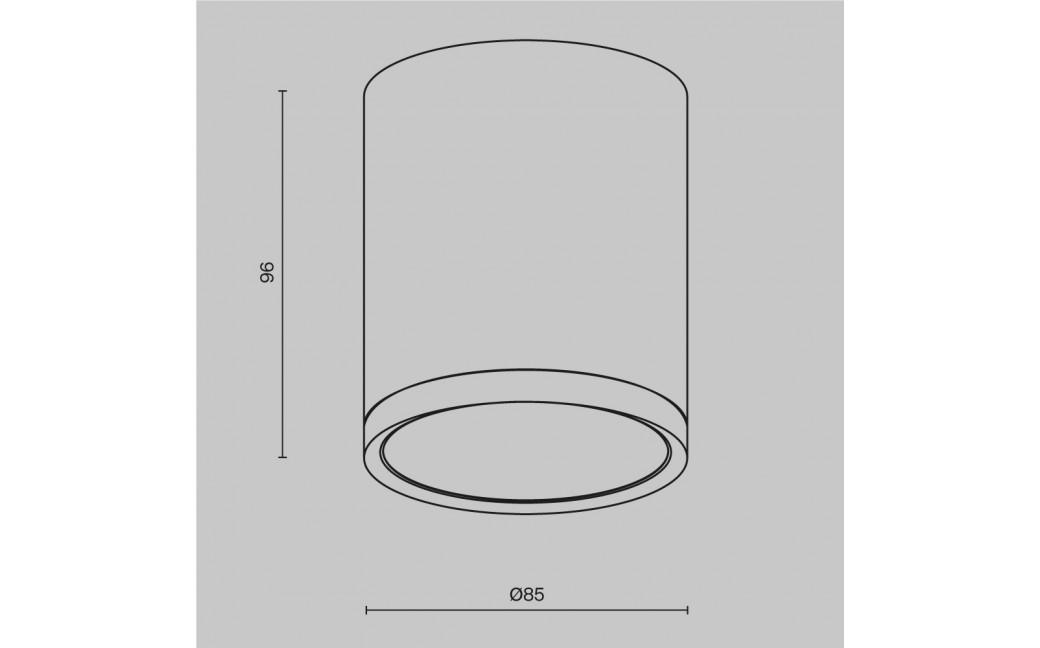 Maytoni Hoop Lampa Sufitowa 1xGX53 15W Czarny, Złoty C086CM-GX53-MRD-BG