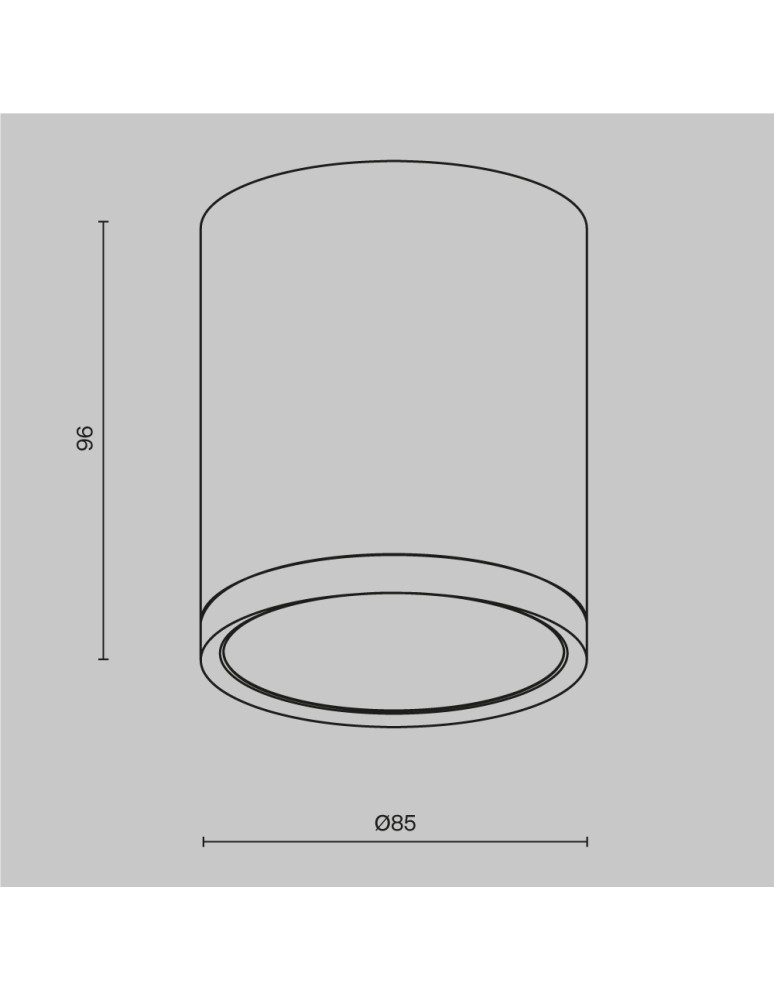 Ceiling luminaires for replaceable light source - Maytoni Hoop Ceiling Lamp 1xGX53 15W White C086CM-GX53-MRD-W. - product kolory-swiatla.pl 5