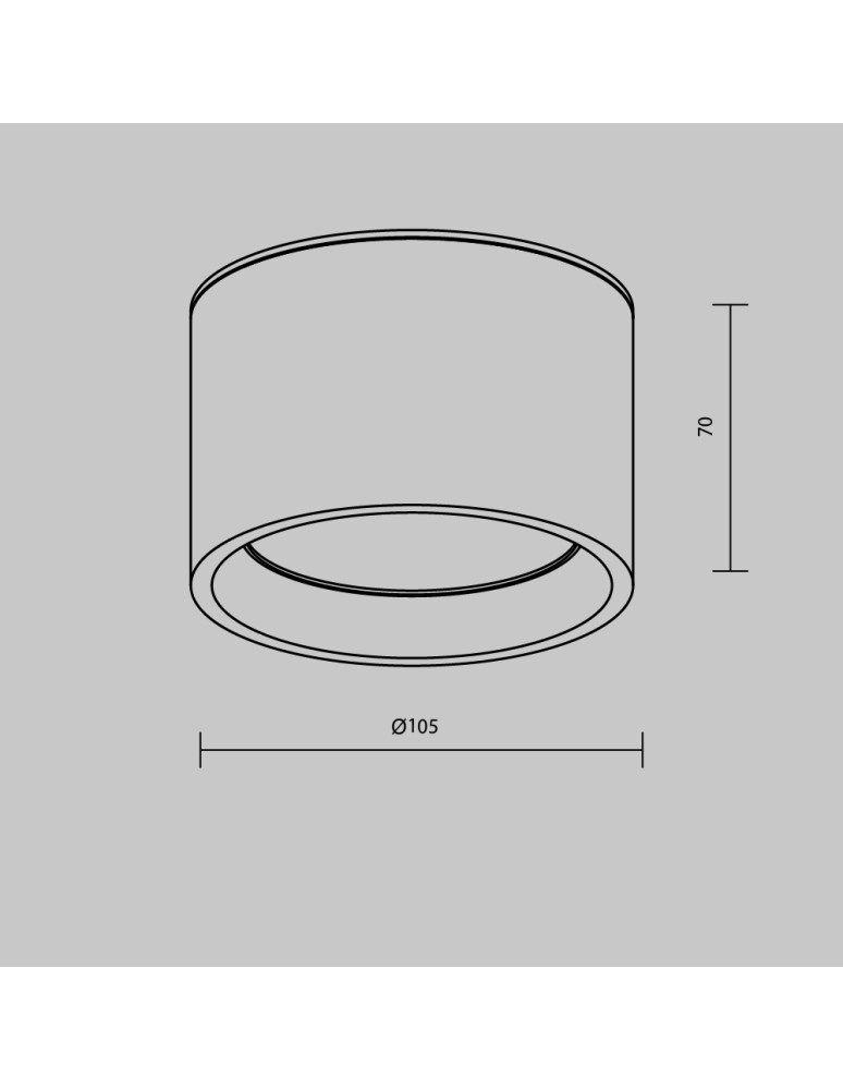 Hermetic ceiling luminaires - Maytoni Hydra LED Ceiling Lamp 10W 600lm 3000K IP44 Black C090CL-10W3K-B. - product kolory-swiatla.pl 5