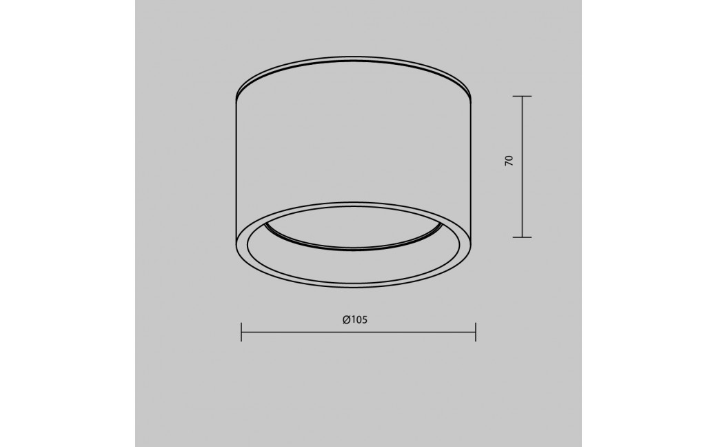 Maytoni Hydra Lampa Sufitowa LED 10W 600lm 3000K IP44 Black C090CL-10W3K-B