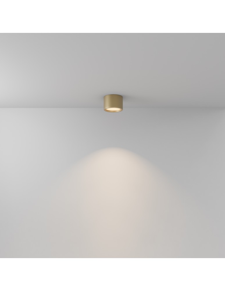 Bathroom ceiling lamps - Maytoni Hydra LED Ceiling Lamp 10W 650lm 3000K IP44 Gold Mat C090CL-10W3K-MG. - product kolory-swiatla.pl 3
