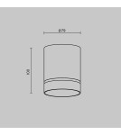 LED ceiling luminaires - Maytoni Orlo LED Ceiling Lamp 9W 250lm 3000K Black C085CL-9W3K-B. - product 5